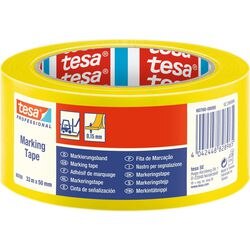 Vloermarkeringstape tesa 60760 geel 50mm x 33m pvc
