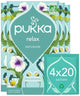 Pukka Tea Relax - 80 bustine di tè - tisana biologica - 4 x 20 bustine - confezione risparmio di tè