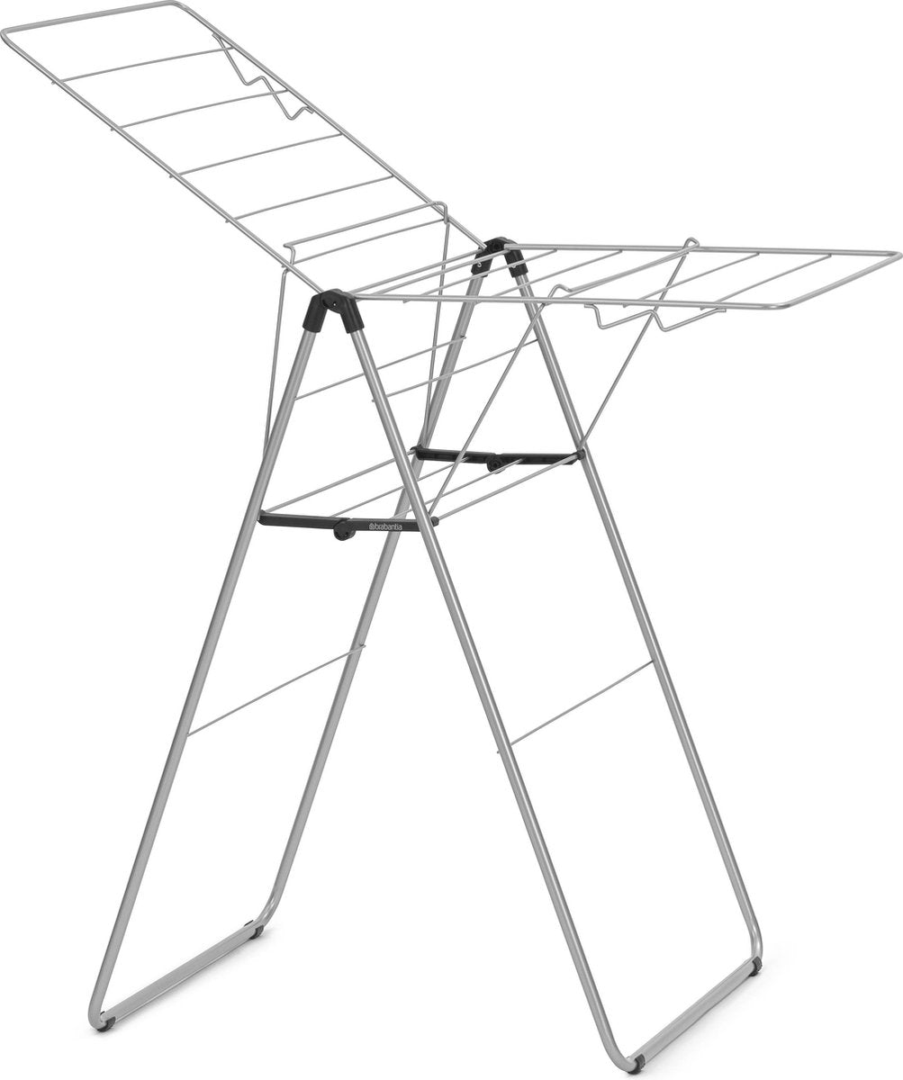 Brabantia hangon droogrek 15m - inklapbaar wasrek - metallic grey