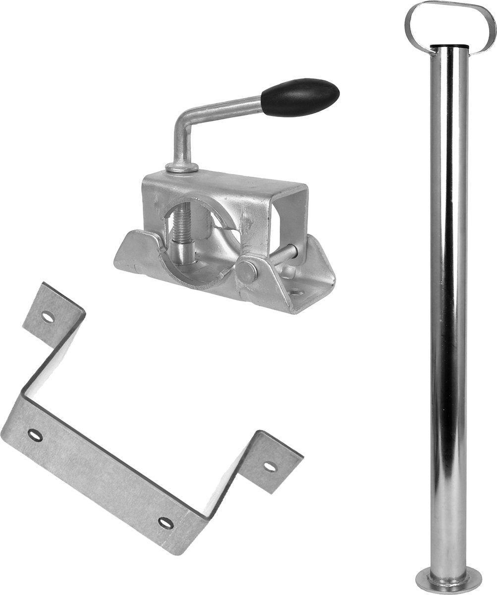 Set gambe di supporto per rimorchio Carpoint - 2 pezzi - regolabile 70 cm - installazione inclusa - stabilità extra