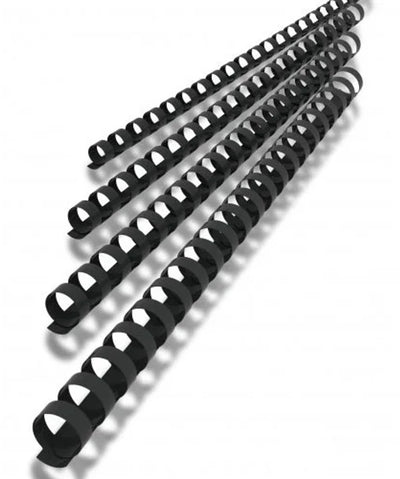 Dorso per rilegatura Q-connect 12 mm 21 anelli 100 pezzi neri