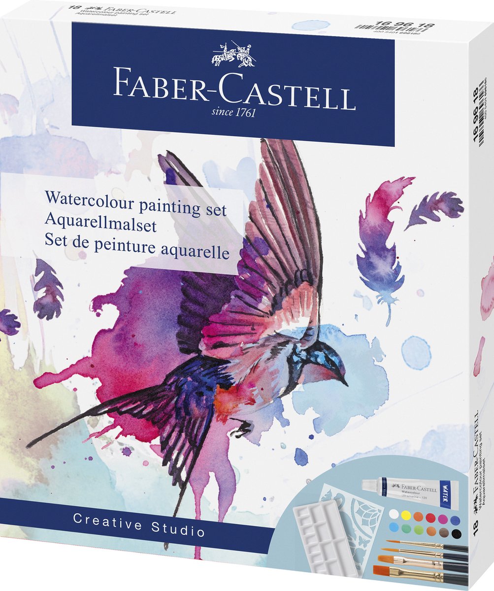Set acquerelli Faber-castell - 18 pezzi - fc-169618