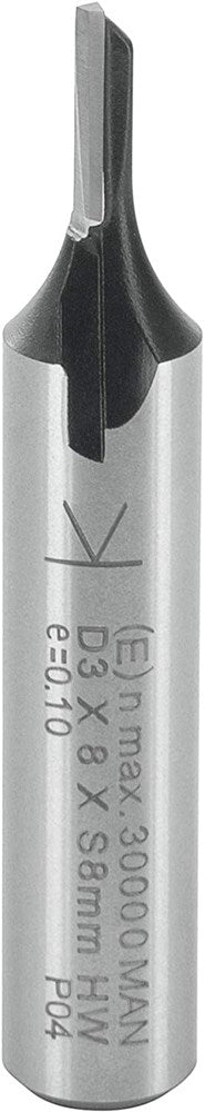 Fresa per scanalature ent hm 3x12,7x51mm, 1 tagliente gambo 8mm - 7910042