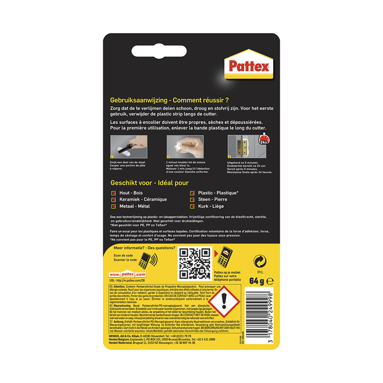 Pattex 1005194 - riparazione express 64gr. | 12 pezzi