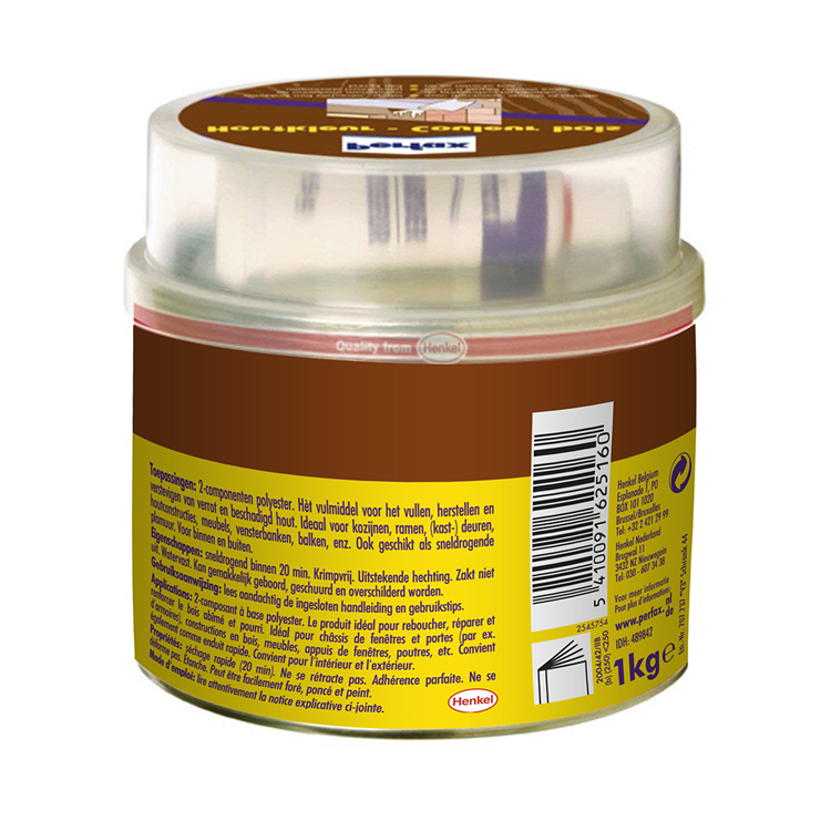 Perfax 1002267 - masilla para madera 1kg | 6 piezas