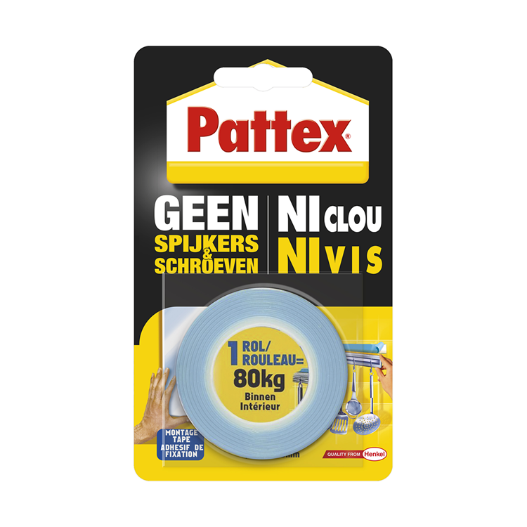 Pattex 1006953 - nastro di montaggio super 80 kg | 12 pezzi