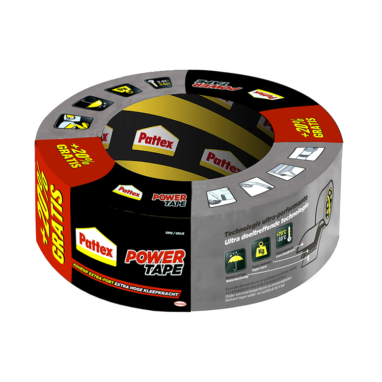 Pattex 1008427 - cinta adhesiva 25m + 20% | 12 piezas