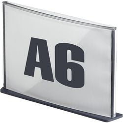 Panel informativo paperflow a6 transparente negro