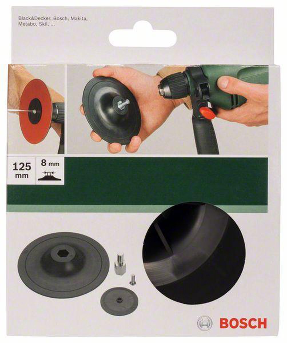 Bosch - plato lijador para taladros, 125 mm, sistema de sujeción 125 mm