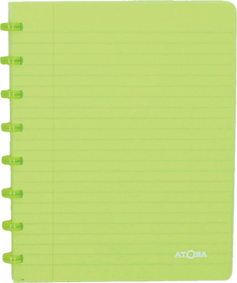 Atoma - taccuino alla moda | ft a5 | 144 pagine | plaid commerciale | verde trasparente