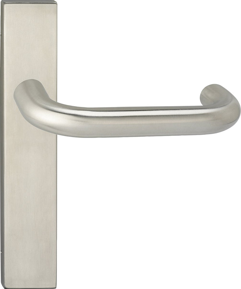 Maniglia per porta Impresso - cuneo - per interni - scudo quadrato - acciaio inossidabile - 2 pezzi
