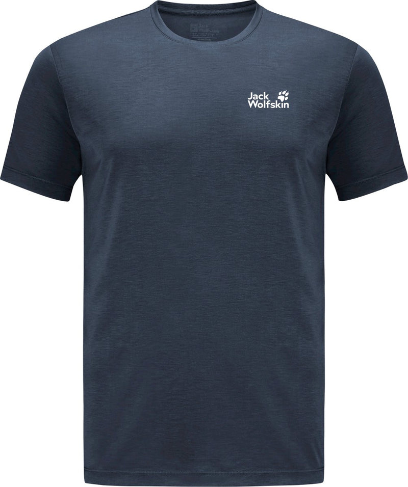 Jack wolfskin vonnan s s t m heren outdoorshirt-midnight sky