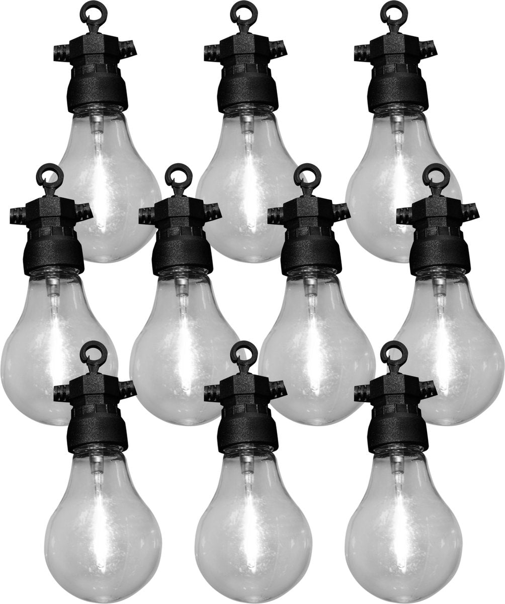 Luxform - cable de luz tahiti - con 10 luces LED de color blanco cálido - conectable - apto para exteriores