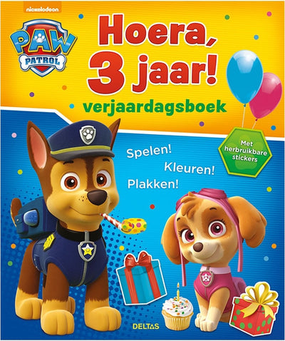 Paw patrol verjaardagsboek - hoera, 3 jaar!