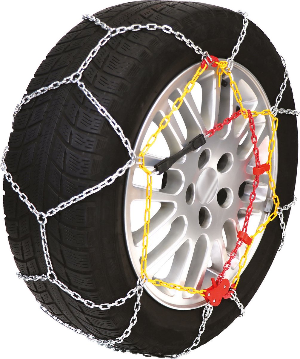 Catene da neve Carpoint kns-50 – 9mm – set da 2 – cross track – installazione semplice – borsa con accessori inclusa