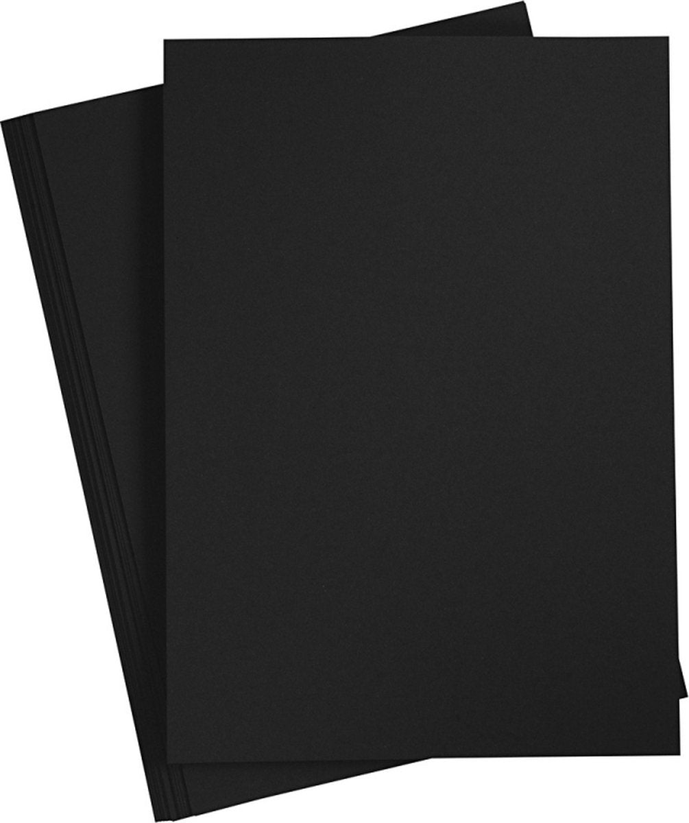 Creativ Company Karton Black A4, 210-220g, 10 hojas