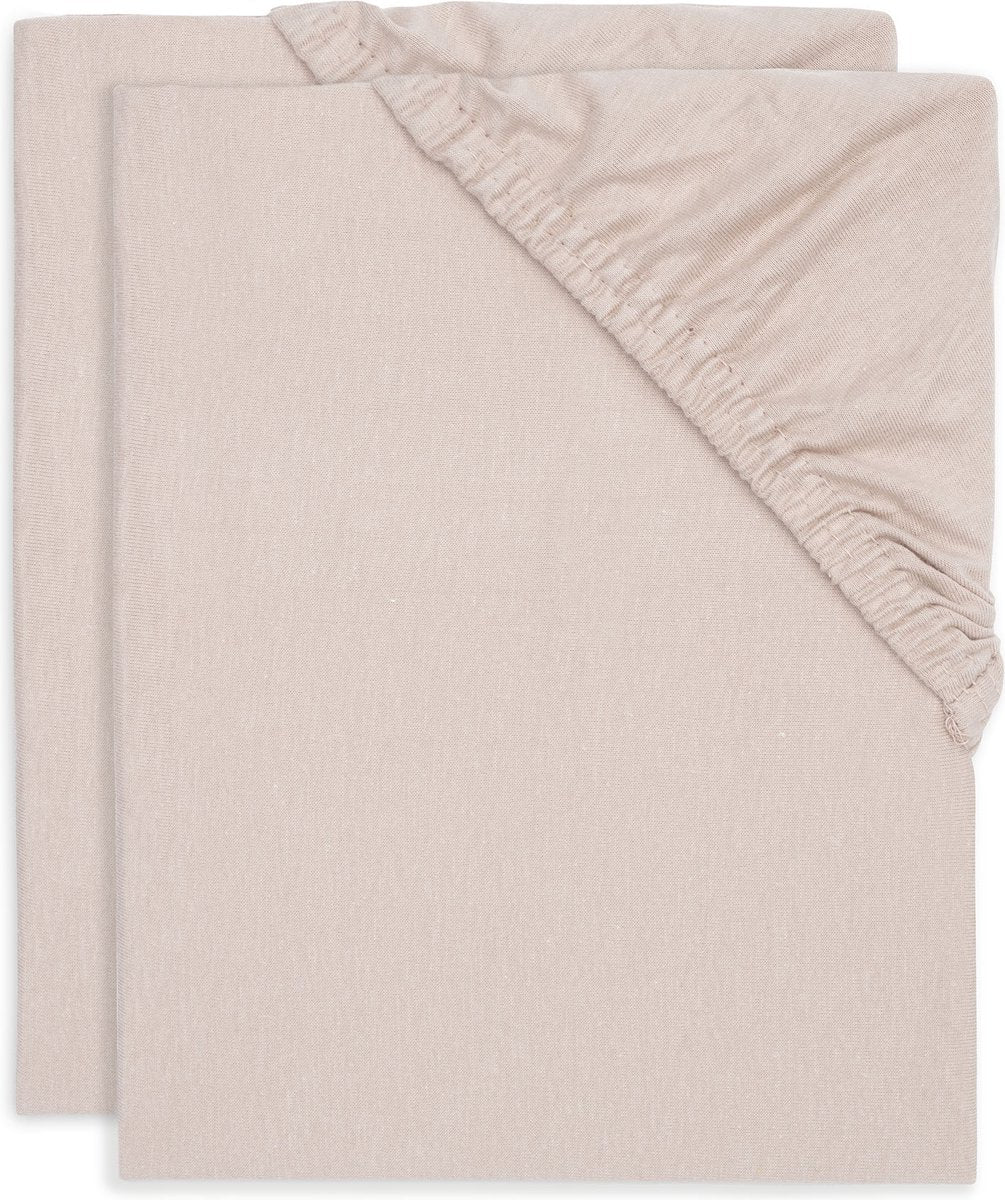 Jollein - lenzuolo con angoli jersey 60x120 cm - culla, lettino, lettino - rosa selvatico - 2 pezzi