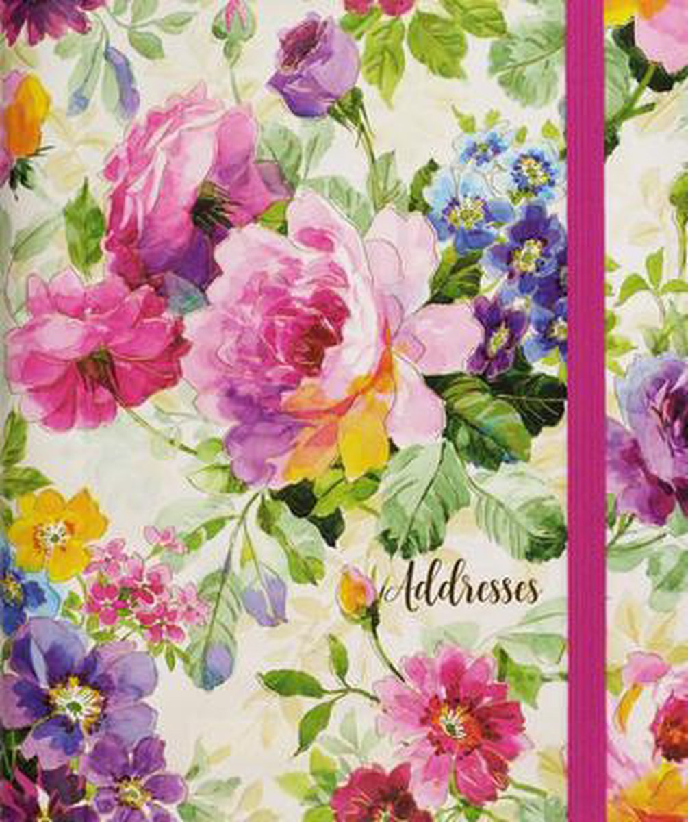 Peter pauper peony garden libreta de direcciones grande
