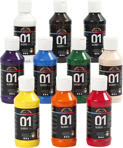 Creativ Company Acrylic paint Glossy Color, 10x100ml