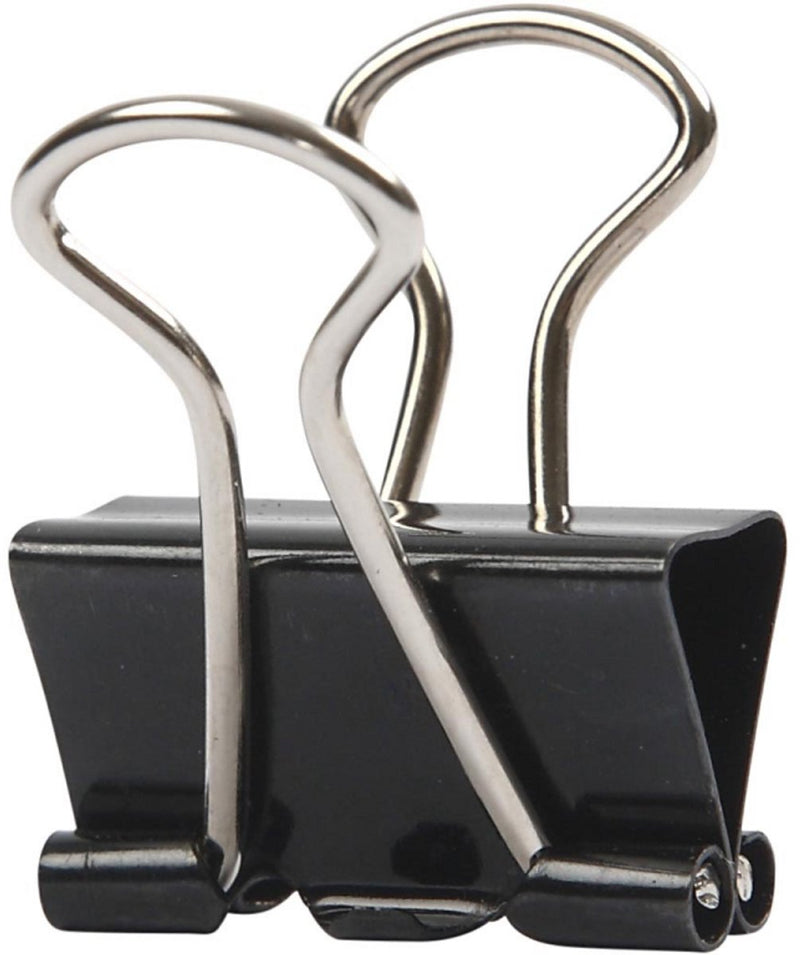 Clip pieghevoli Creative Company, l: 19 mm, nere, 40 pezzi 1 scatola