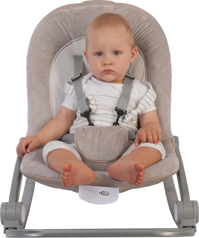 Bo Jungle - mecedora y asiento en 1 - mecedora - hamaca - bebé hasta niño pequeño - hasta máx. 18 kg - incluye arco de juego y cojín reductor - columpio de crecimiento - tejido suave - funciones de música y vibración - mecedora beige
