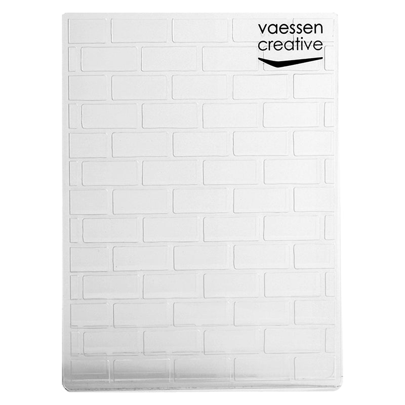 Vaessen creative • cartella per goffratura muro di mattoni