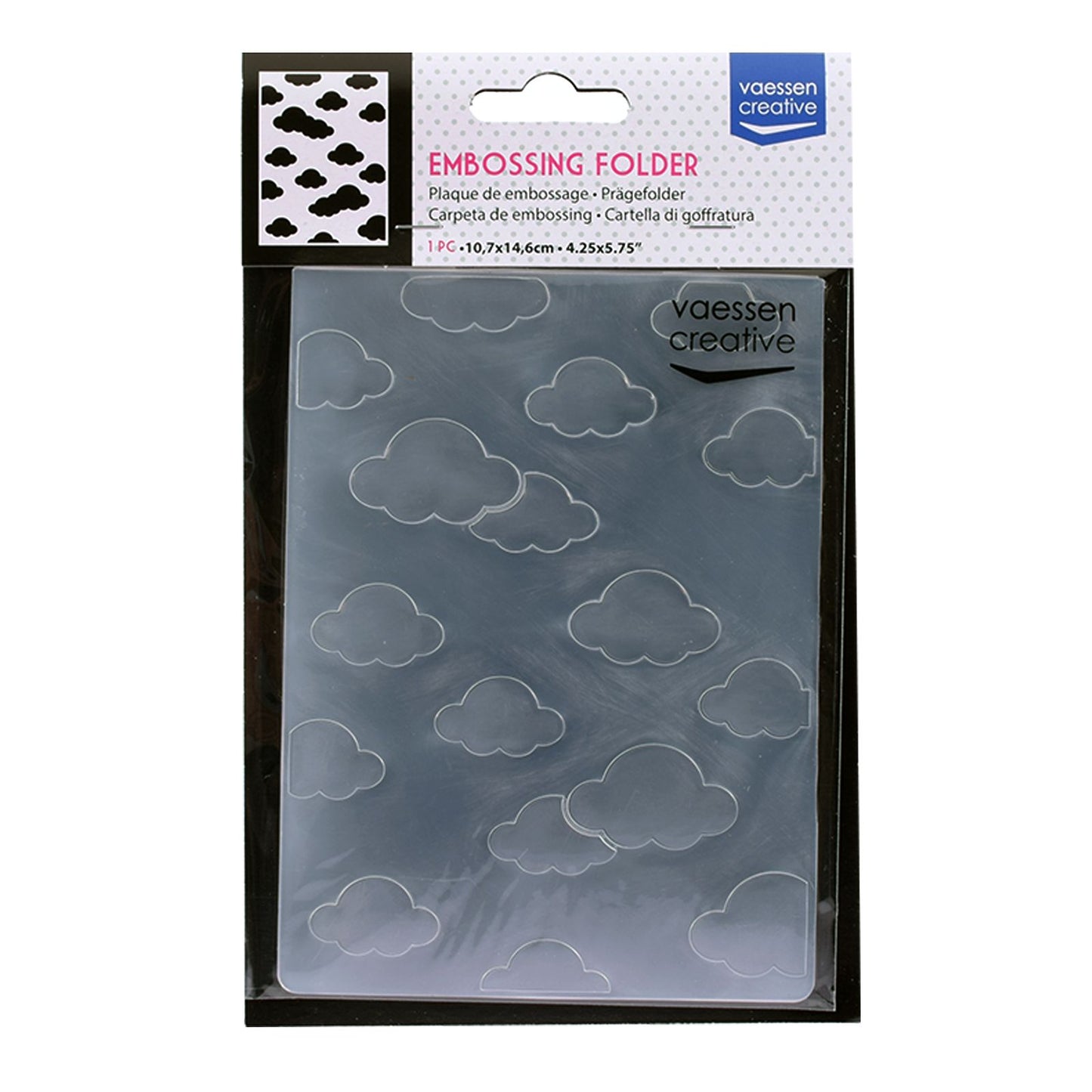 Vaessen creative • carpeta de estampado de nubes
