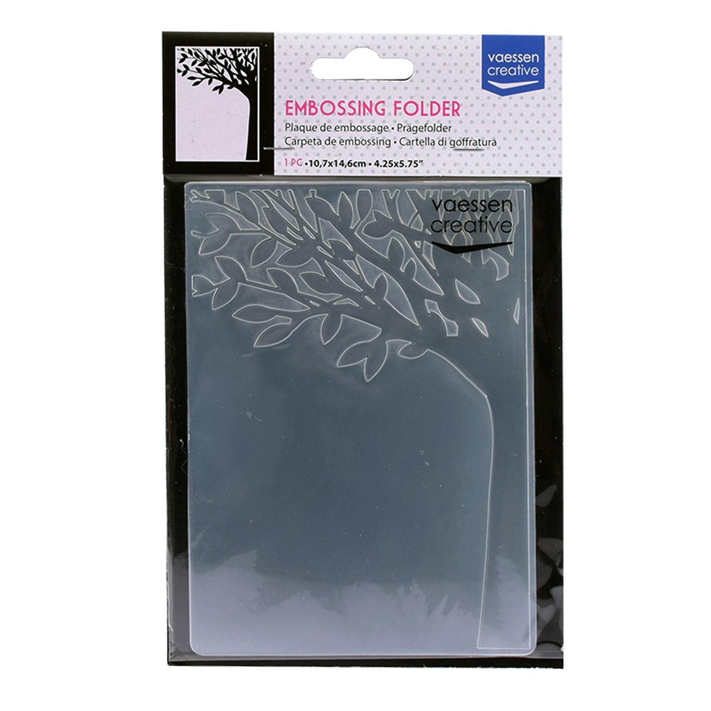 Vaessen creative • cartella per goffratura tronco d'albero
