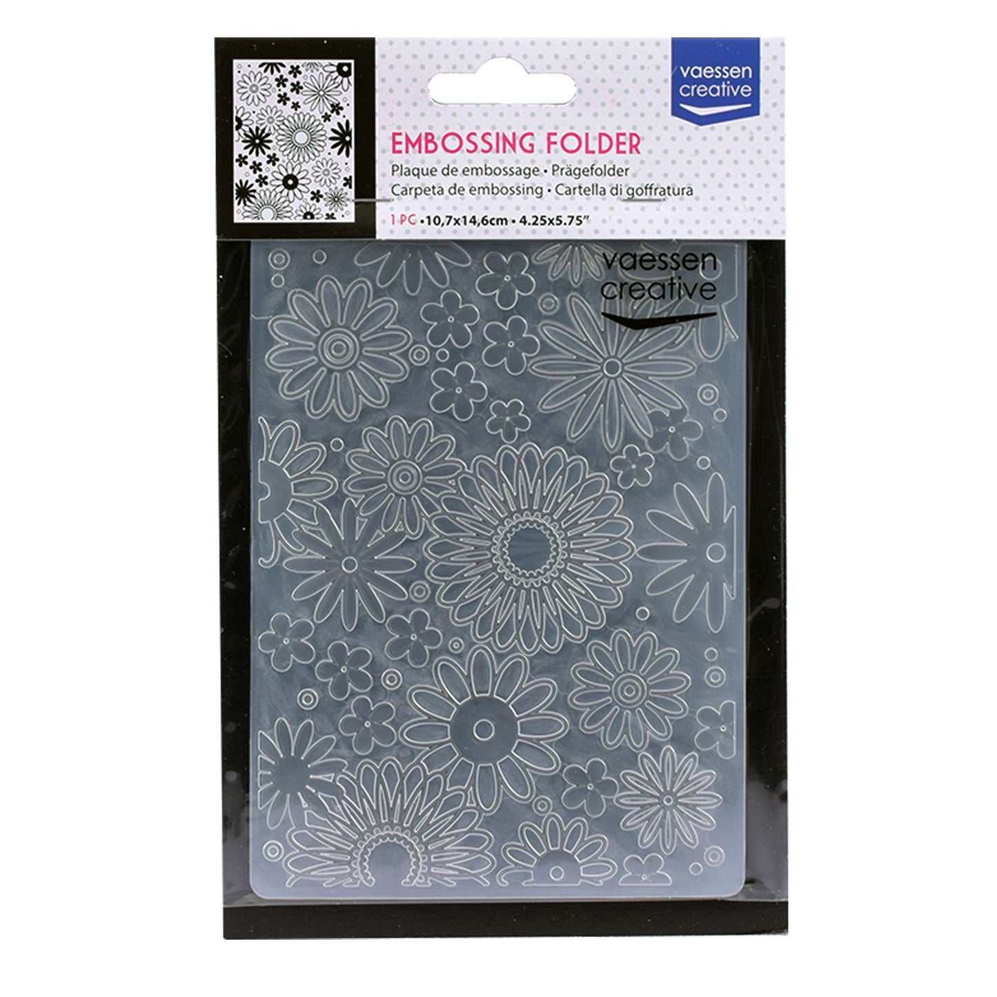 Vaessen creative • carpeta de estampado flower power