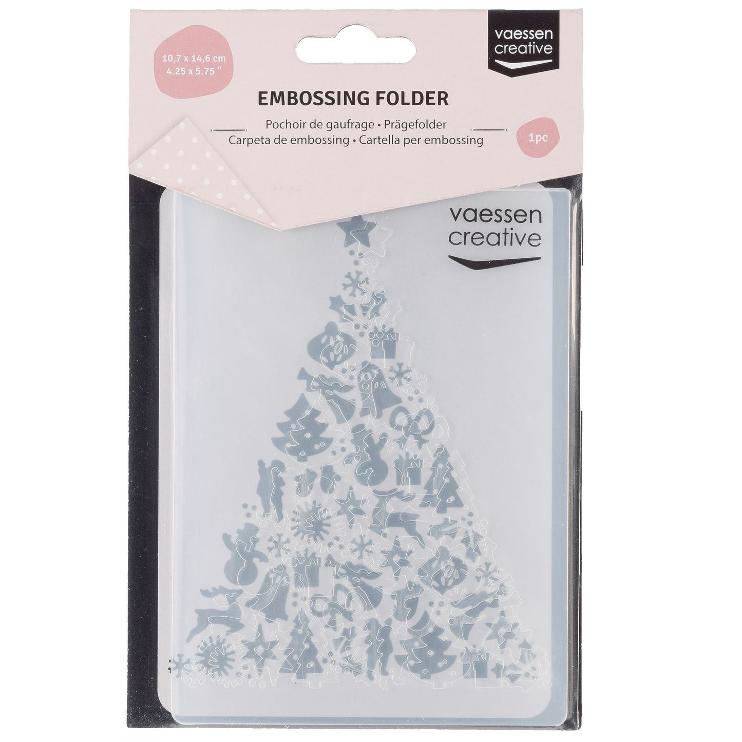 Vaessen creative • cartella per goffratura albero di Natale