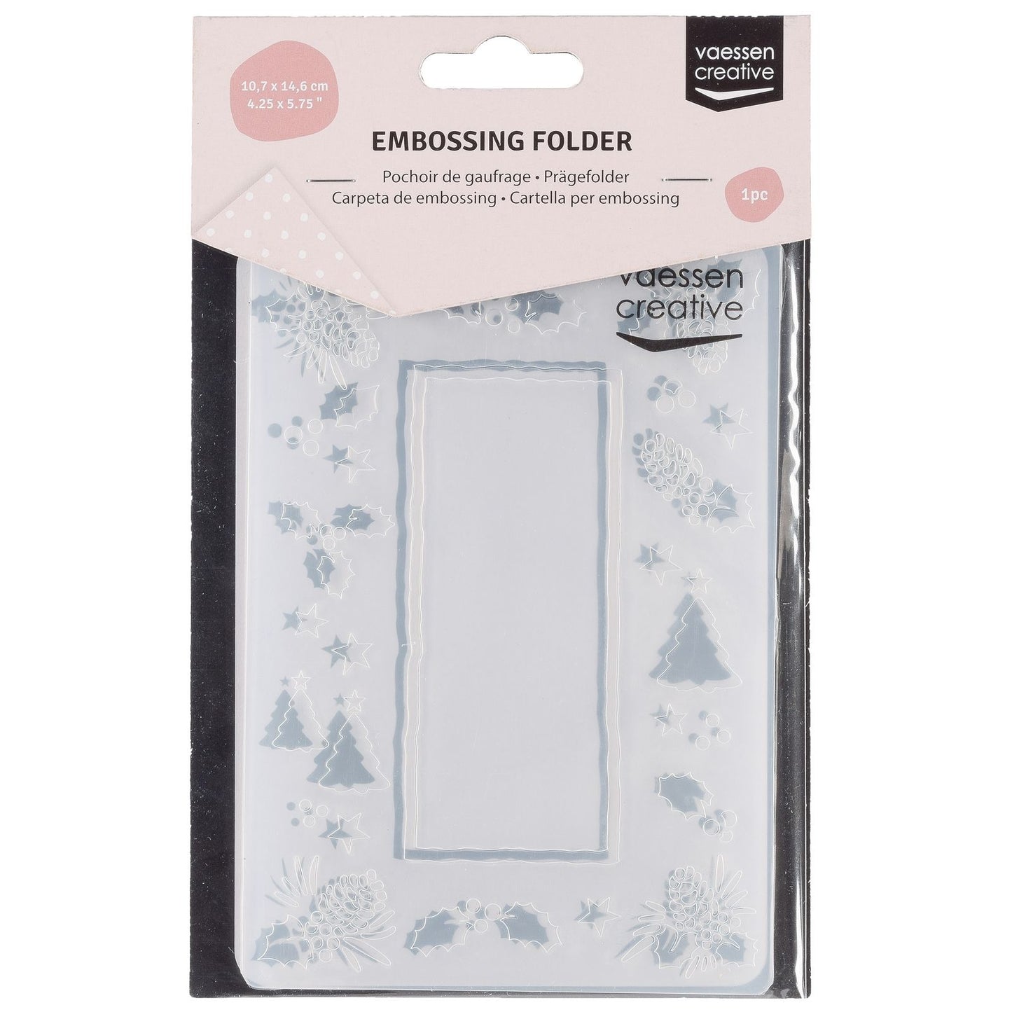 Vaessen creative • cartella per goffratura pigna albero