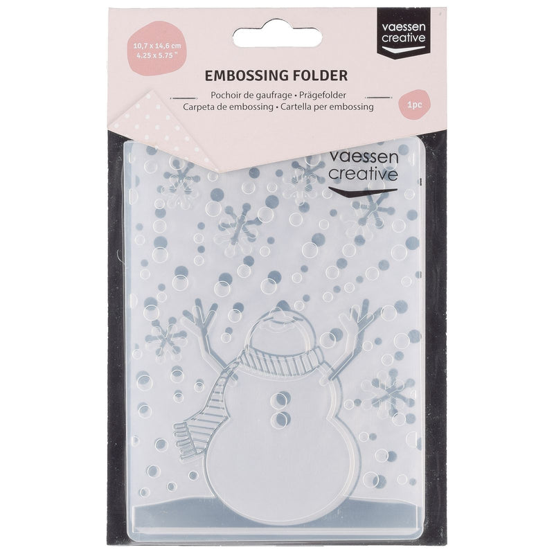 Vaessen creative • cartella per goffratura pupazzo di neve