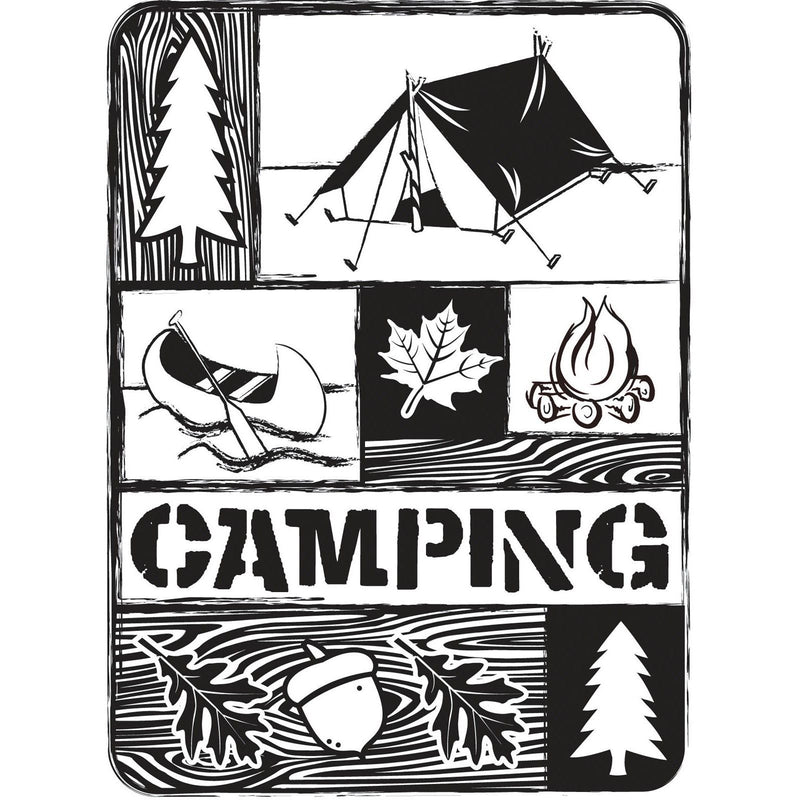 Vaessen creative • carpeta de estampado camping