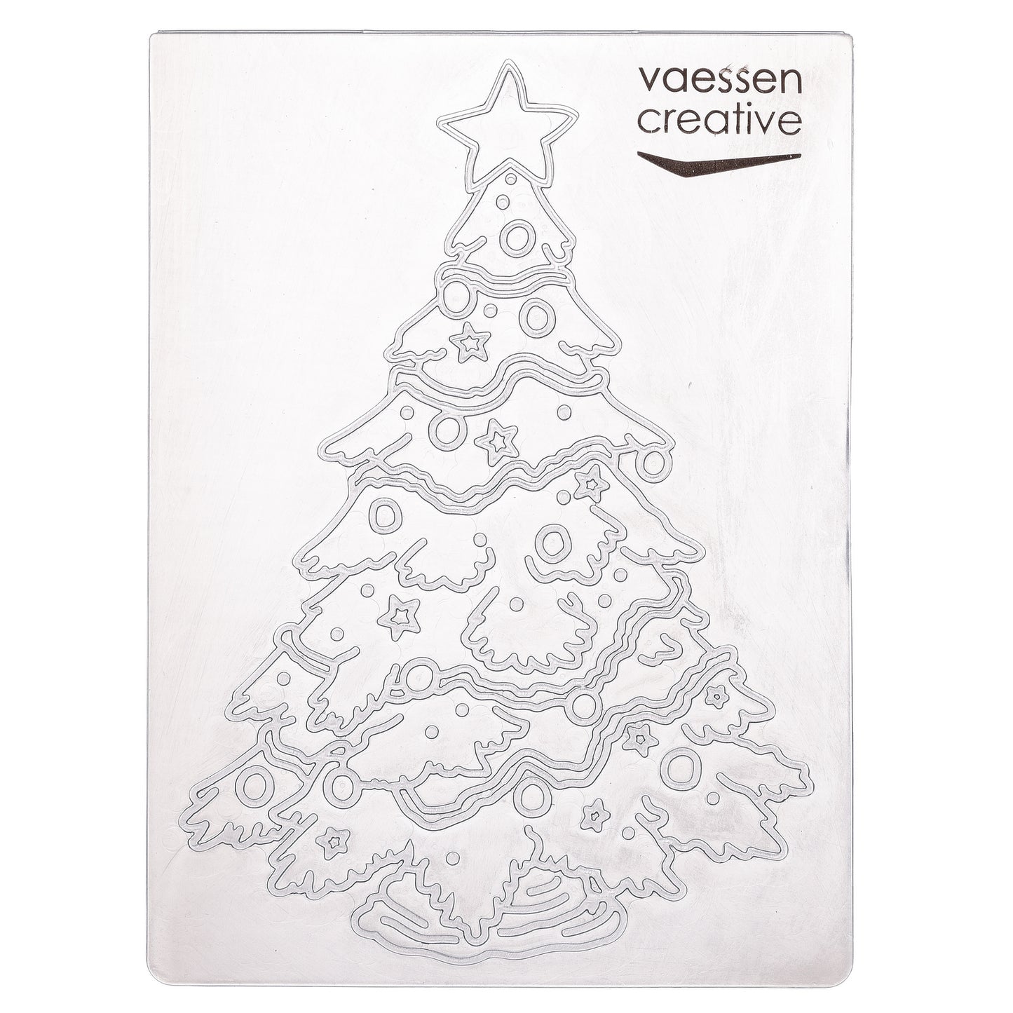 Vaessen creative • cartella per embossing Albero di Natale grande