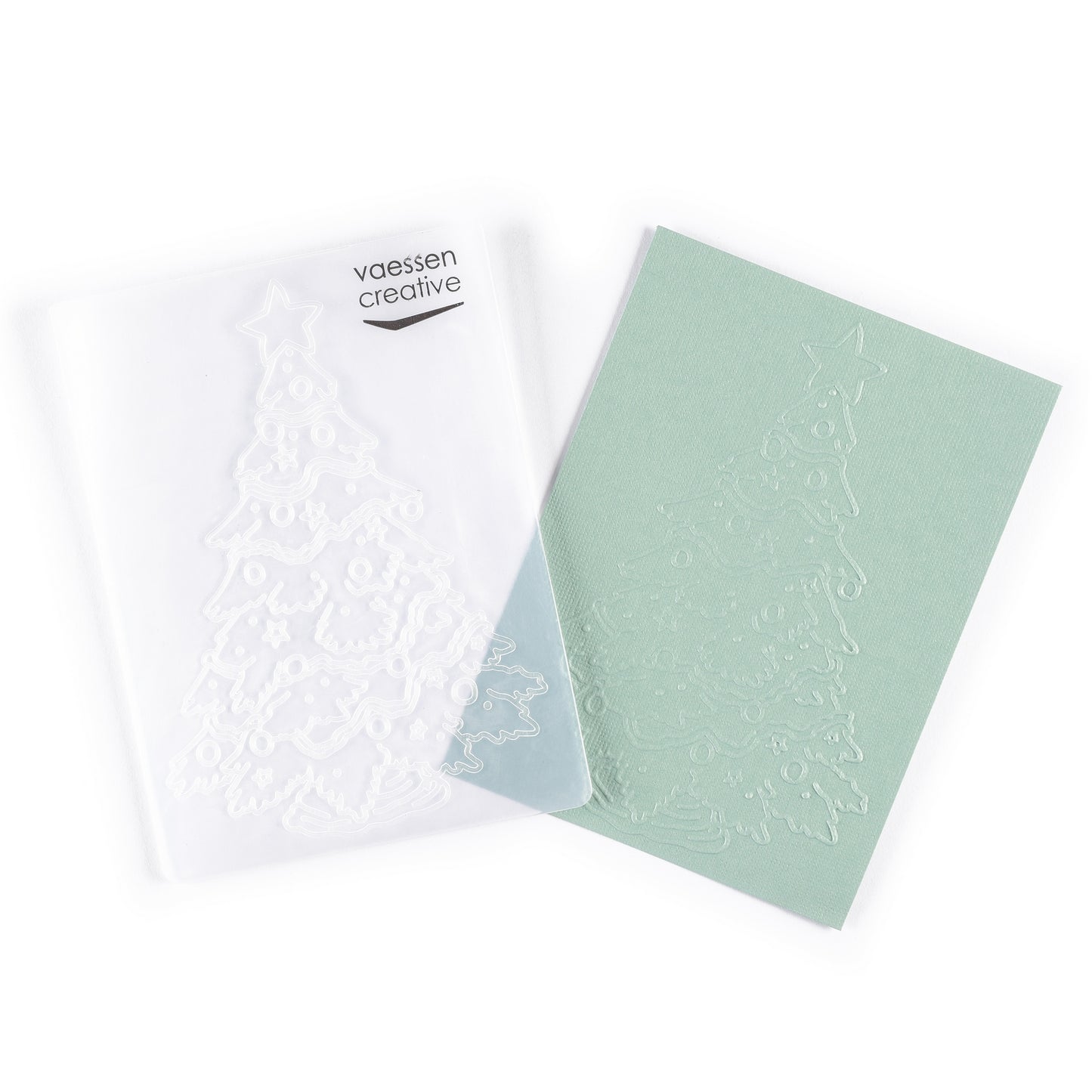 Vaessen creative • cartella per embossing Albero di Natale grande