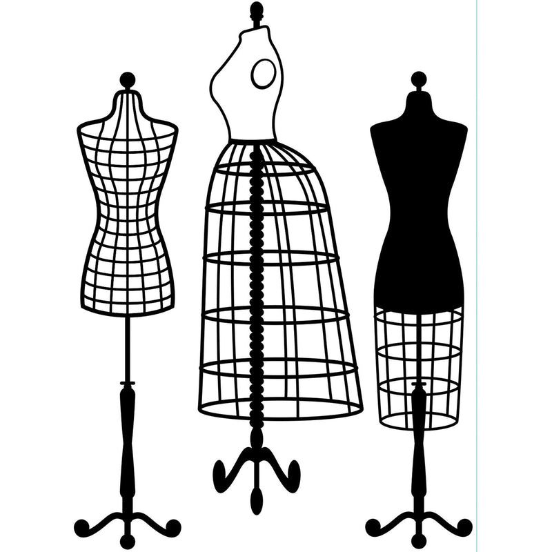 Vaessen creative • cartella per goffratura a forma di vestito