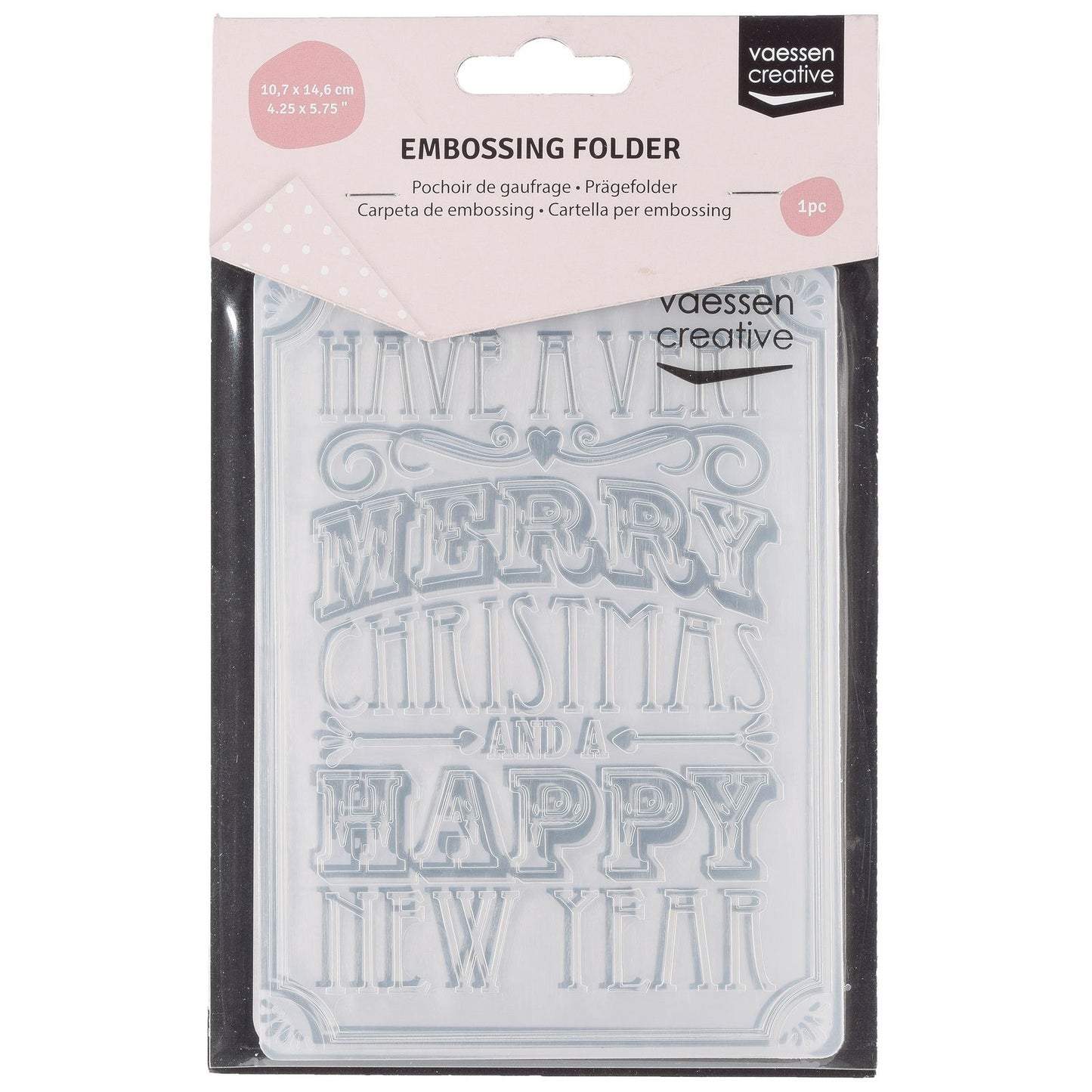 Vaessen creative • carpeta de estampado verso navideño