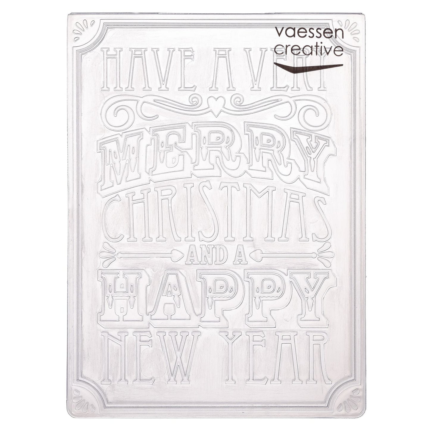 Vaessen creative • carpeta de estampado verso navideño