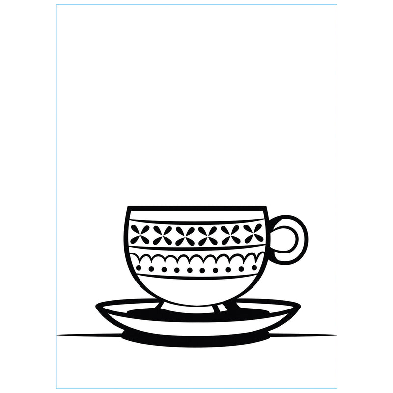 Vaessen creative • piattino per tazza da tè con cartella in rilievo