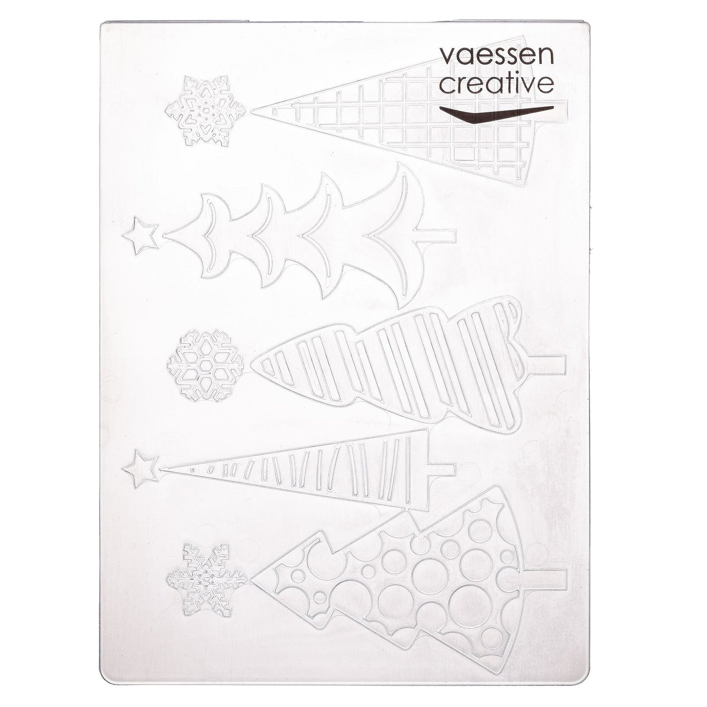 Vaessen creative • carpeta de estampado Árboles de Navidad