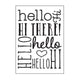 Vaessen creative • embossing folder hello achtergrond