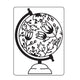 Vaessen creative • embossing folder wereldbol