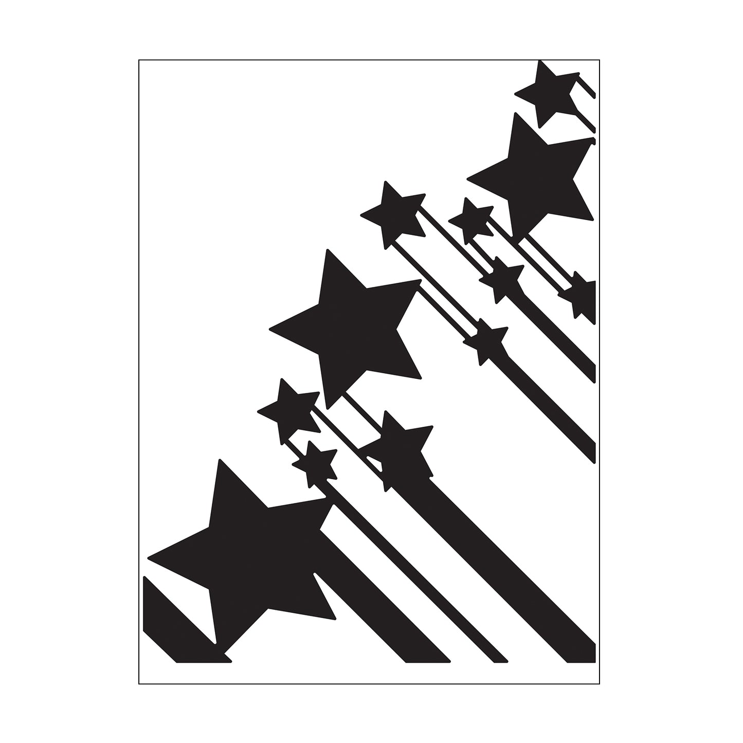 Vaessen creative • carpeta de estampado estrellas fugaces