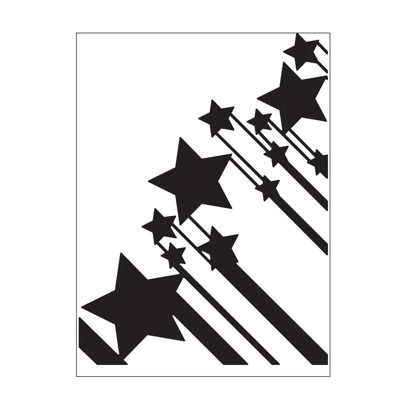 Vaessen creative • carpeta de estampado estrellas fugaces