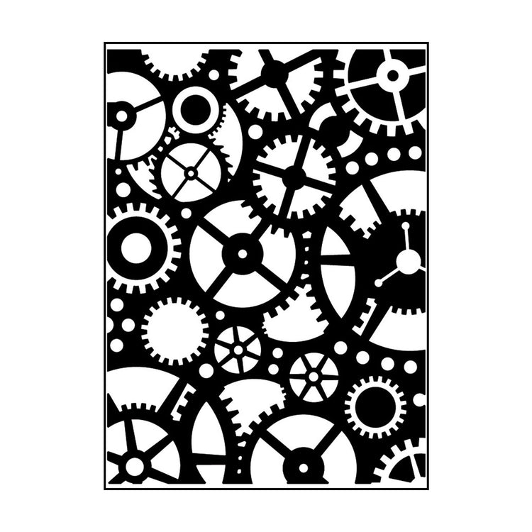 Vaessen creative • embossing folder tandwielen