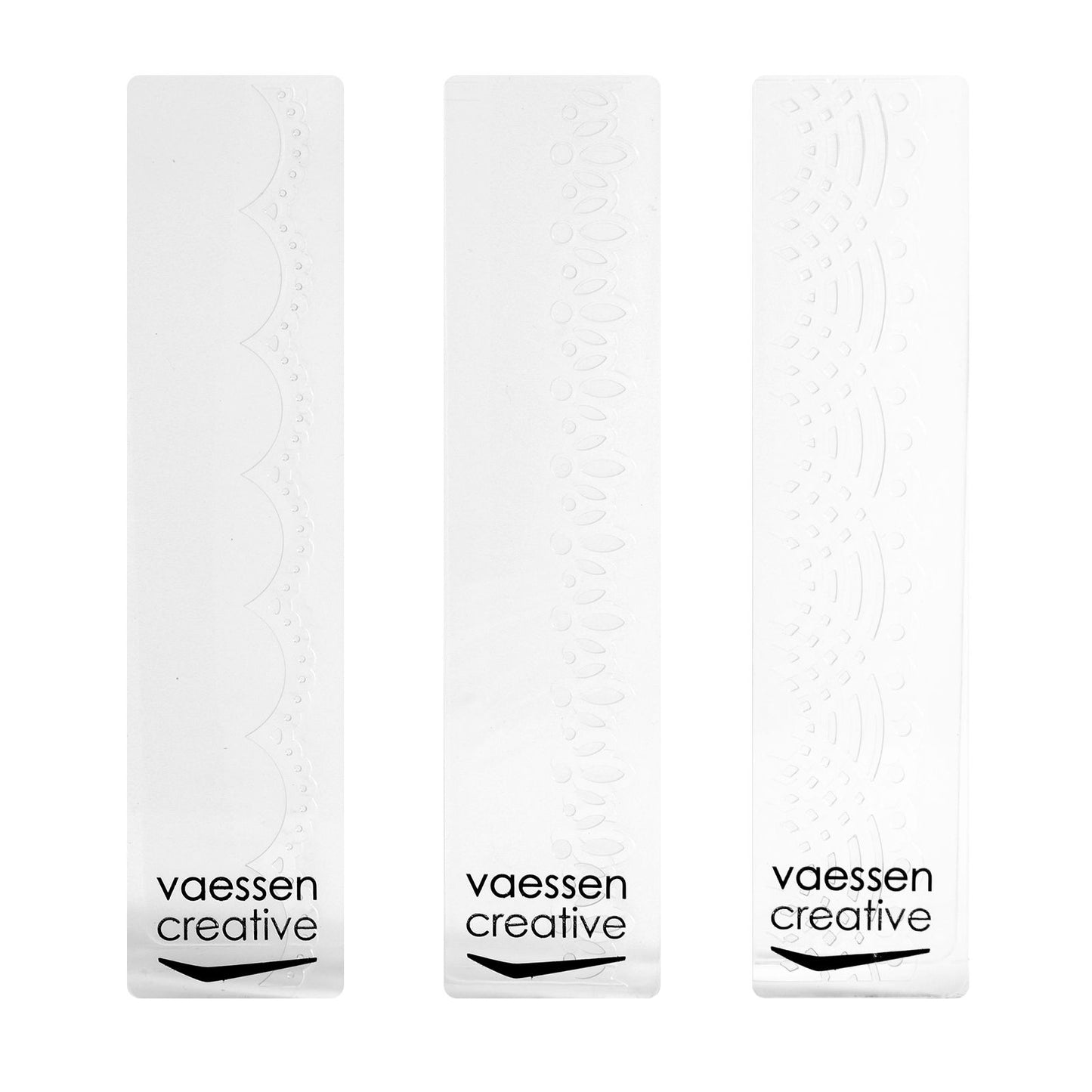 Vaessen creative • cartella per goffratura con bordi decorativi 3 pz.
