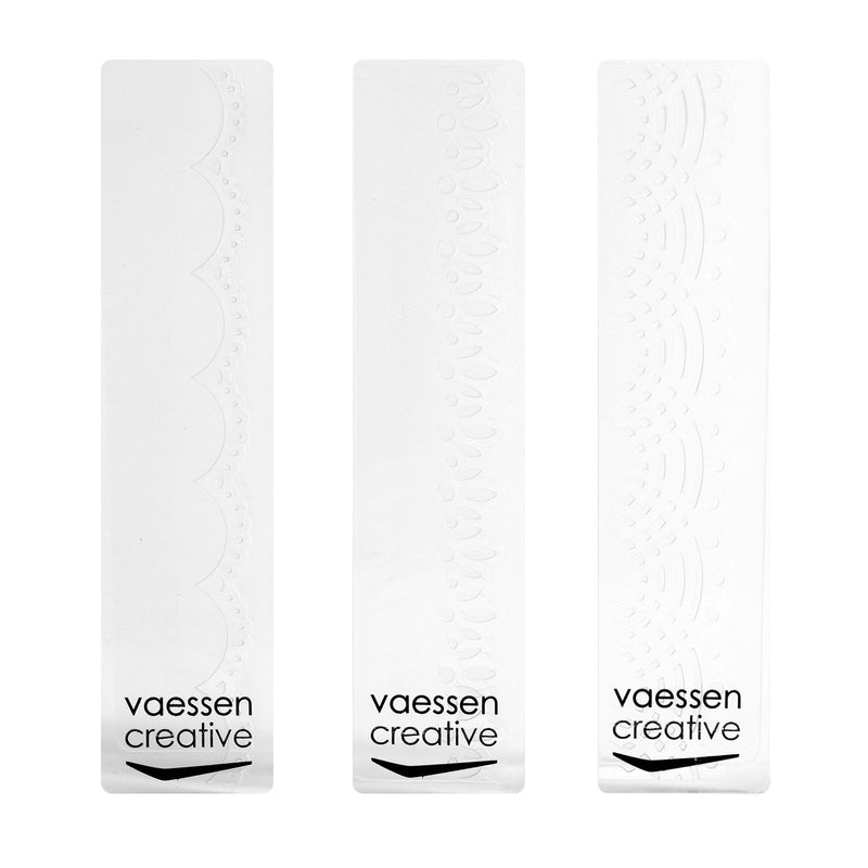 Vaessen creative • cartella per goffratura con bordi decorativi 3 pz.