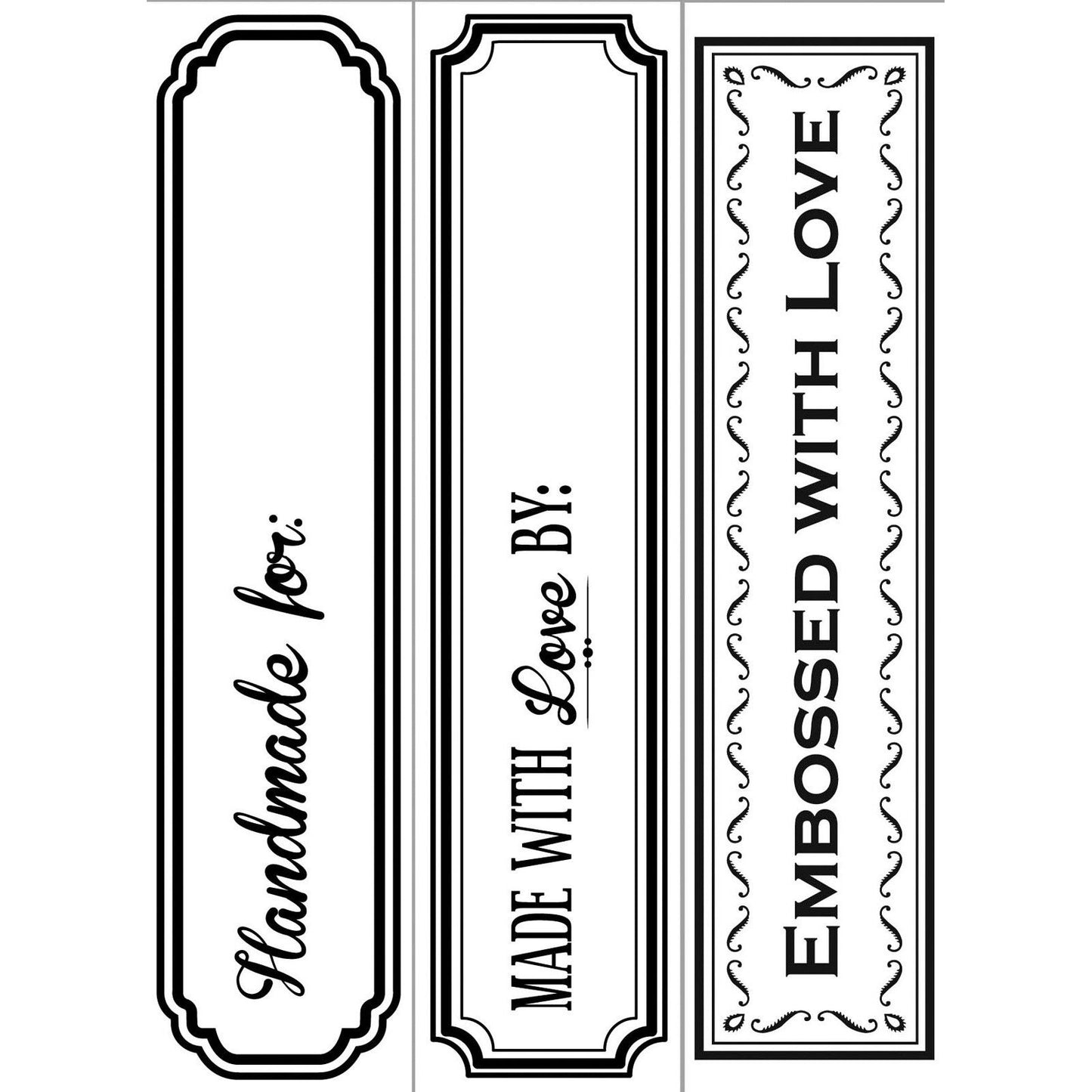Vaessen creative • carpeta de embossing con amor 3uds.
