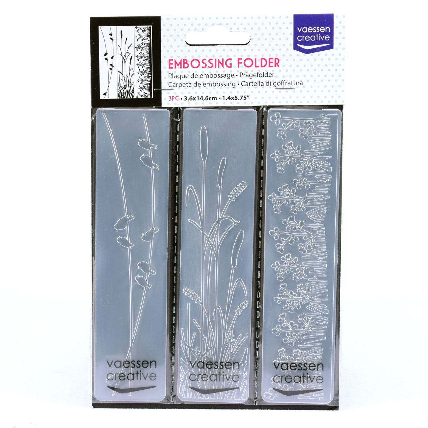 Vaessen creative • cartella per goffratura cornice naturale 3 pz.