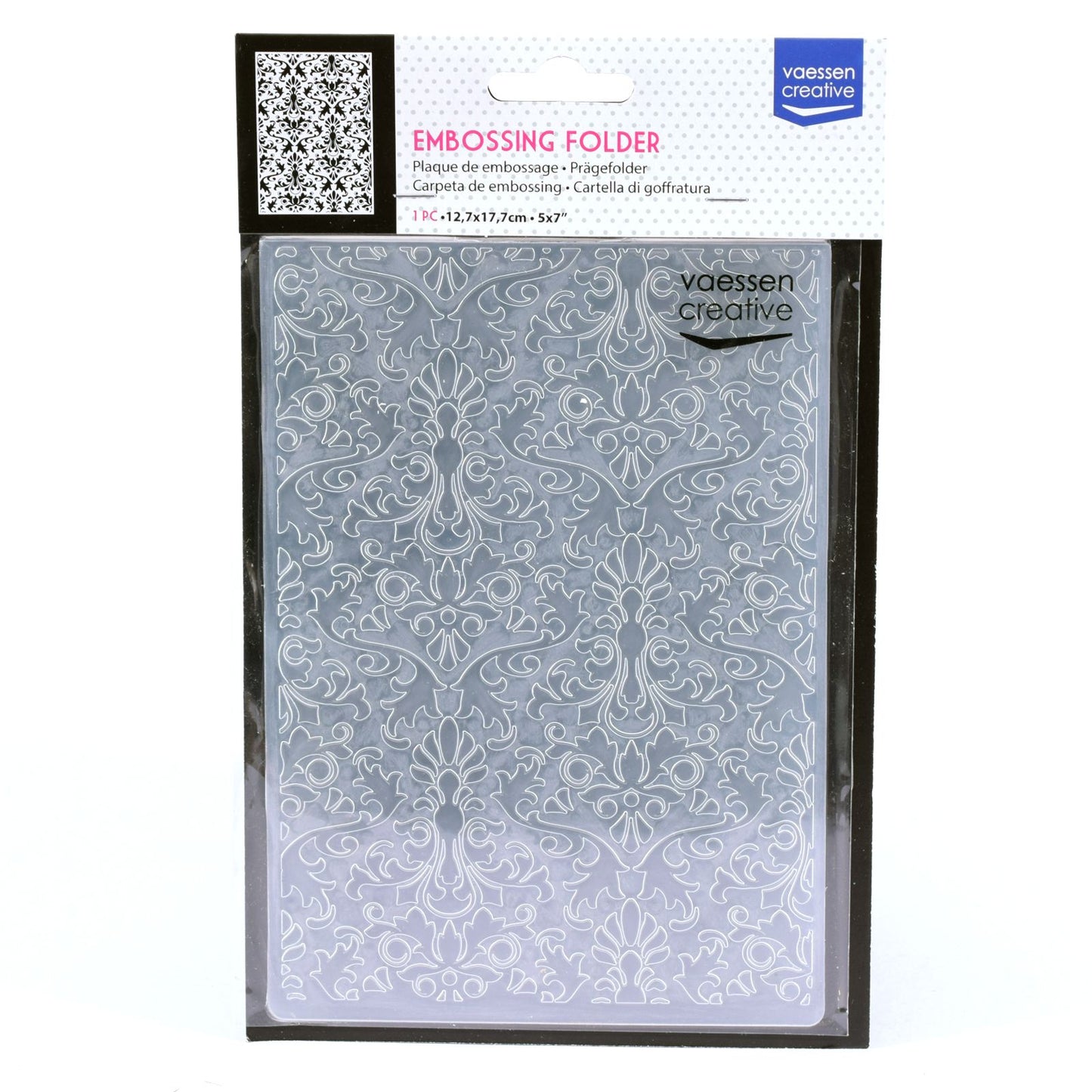 Vaessen creative • carpeta de estampado damasco